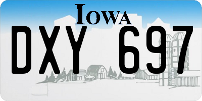IA license plate DXY697