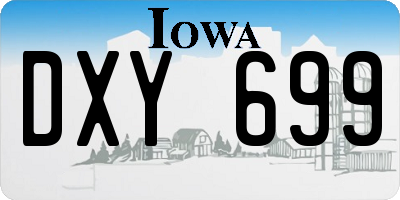 IA license plate DXY699