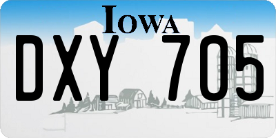 IA license plate DXY705