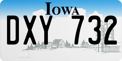 IA license plate DXY732