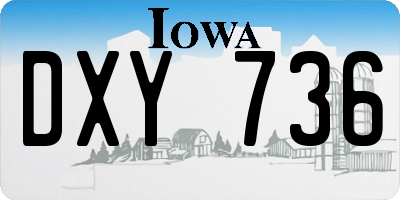 IA license plate DXY736