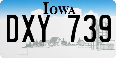 IA license plate DXY739