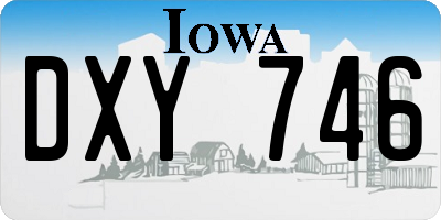 IA license plate DXY746