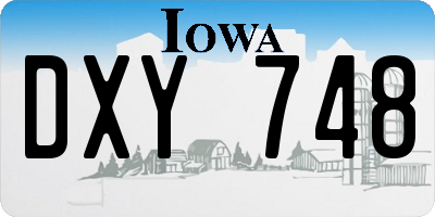 IA license plate DXY748
