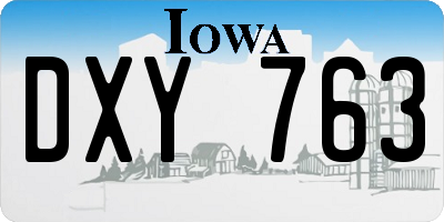 IA license plate DXY763
