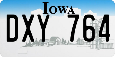 IA license plate DXY764