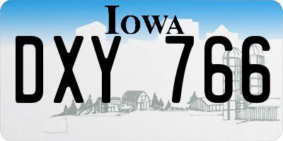 IA license plate DXY766