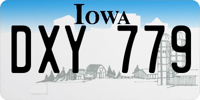IA license plate DXY779