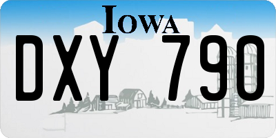 IA license plate DXY790