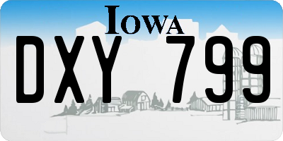 IA license plate DXY799