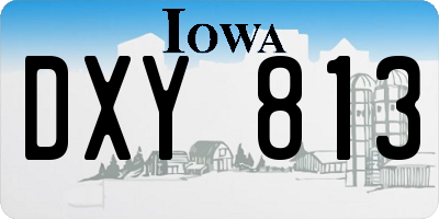 IA license plate DXY813