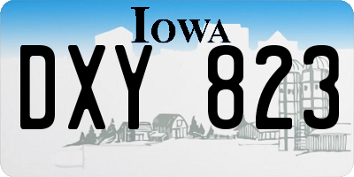 IA license plate DXY823