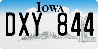 IA license plate DXY844