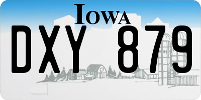 IA license plate DXY879