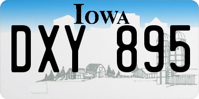 IA license plate DXY895