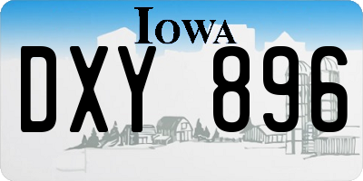 IA license plate DXY896