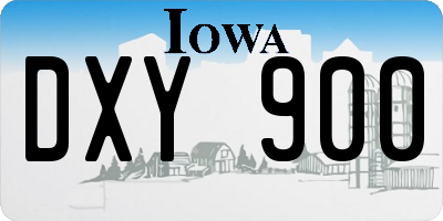 IA license plate DXY900