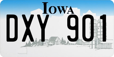 IA license plate DXY901