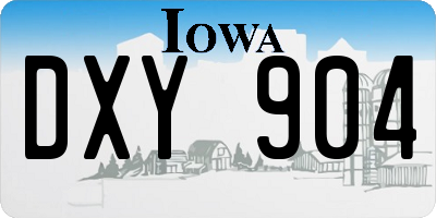 IA license plate DXY904