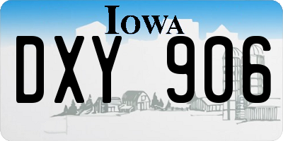 IA license plate DXY906