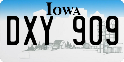 IA license plate DXY909