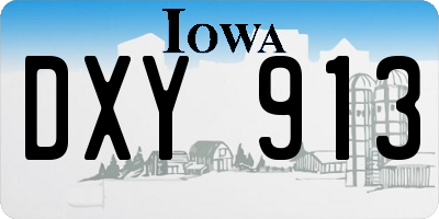 IA license plate DXY913