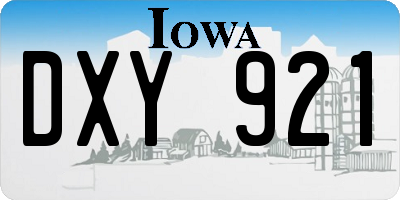 IA license plate DXY921