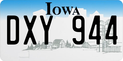 IA license plate DXY944