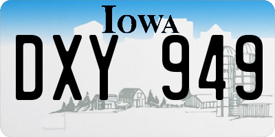 IA license plate DXY949