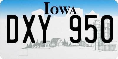 IA license plate DXY950