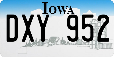 IA license plate DXY952