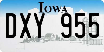 IA license plate DXY955