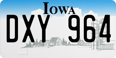 IA license plate DXY964