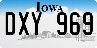 IA license plate DXY969