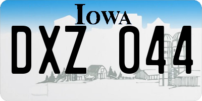 IA license plate DXZ044