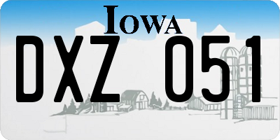 IA license plate DXZ051