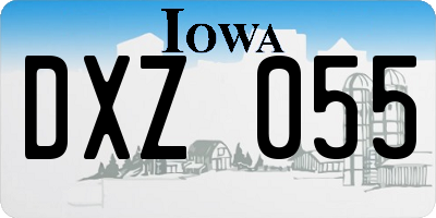 IA license plate DXZ055