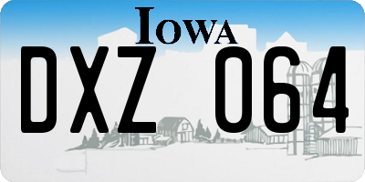 IA license plate DXZ064