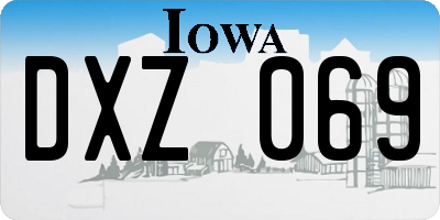 IA license plate DXZ069