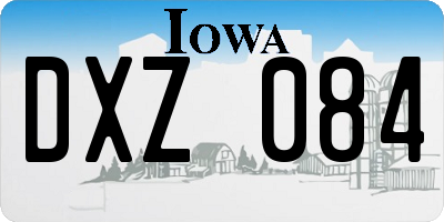 IA license plate DXZ084