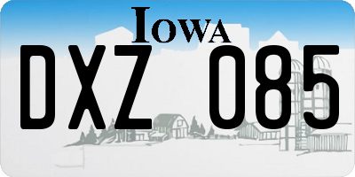IA license plate DXZ085