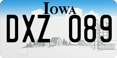 IA license plate DXZ089