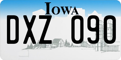 IA license plate DXZ090