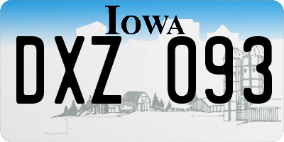 IA license plate DXZ093