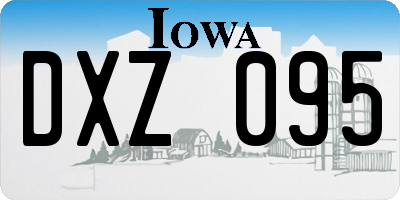 IA license plate DXZ095