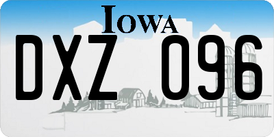IA license plate DXZ096