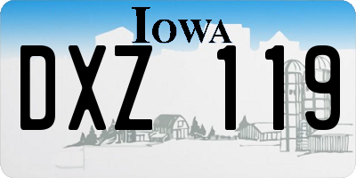 IA license plate DXZ119