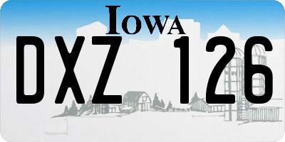 IA license plate DXZ126