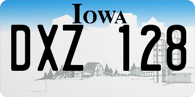 IA license plate DXZ128