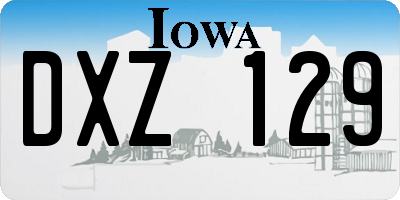 IA license plate DXZ129